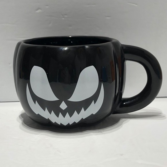 Killstar Halloween Scary Pumpkin Coffee Tea Mug Cup Soup Bowl Black Retired - Picture 1 of 7